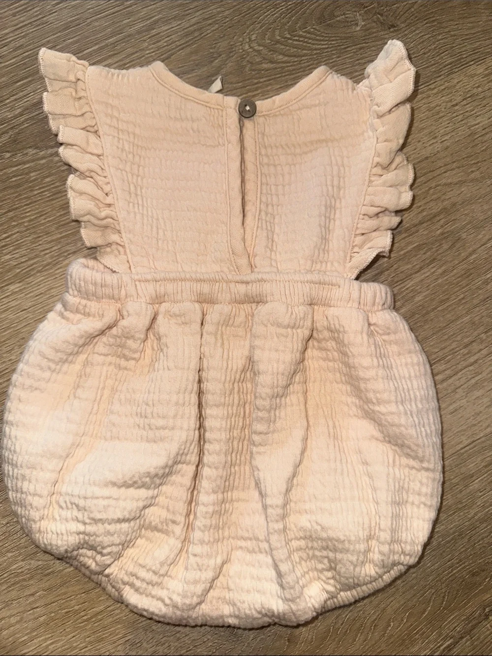 Quincy Mae light pink bubble romper